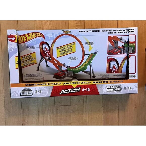 Hot Wheels Power Shift Raceway Motorized Track Set Loop &‎ Jump - In Box- Used - Picture 5 of 6